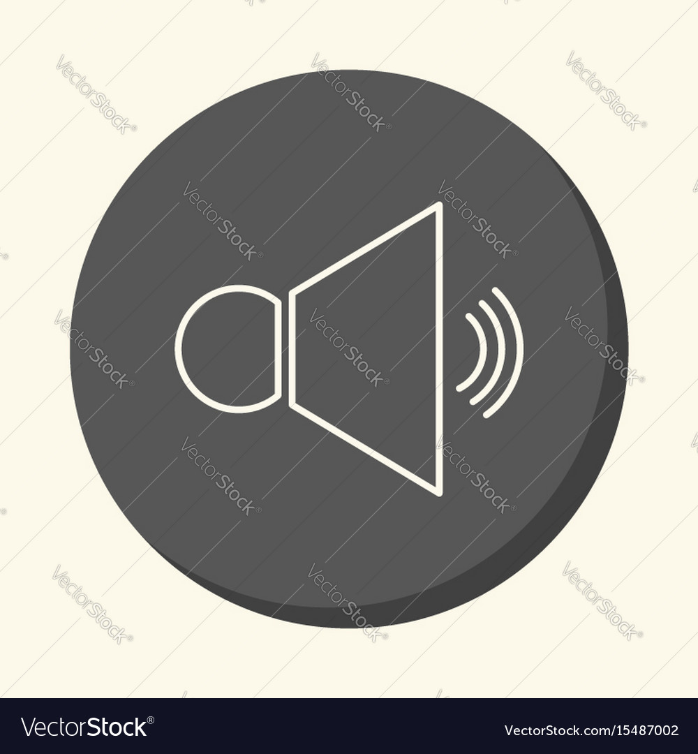 Loudspeaker and sound round line icon