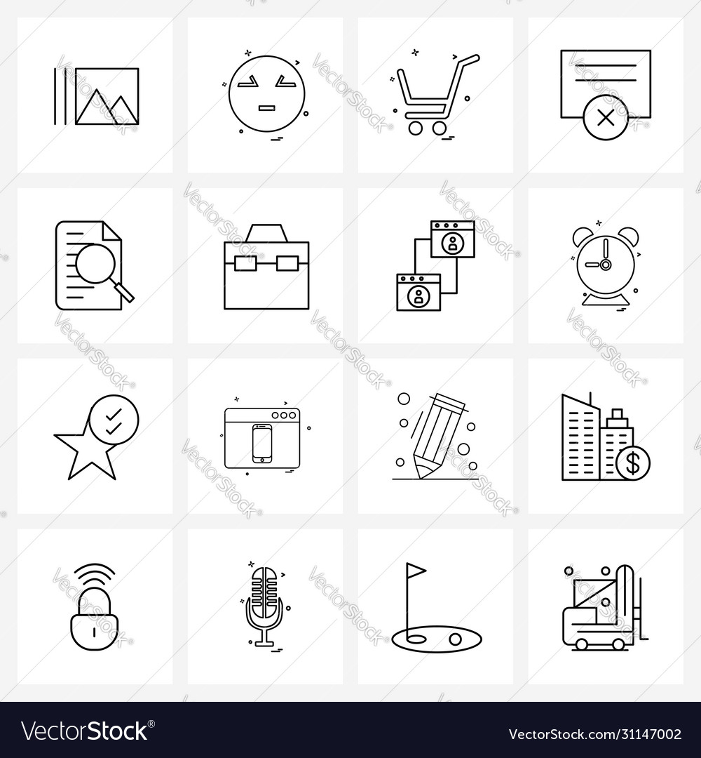 Modern line 16 simple icons search