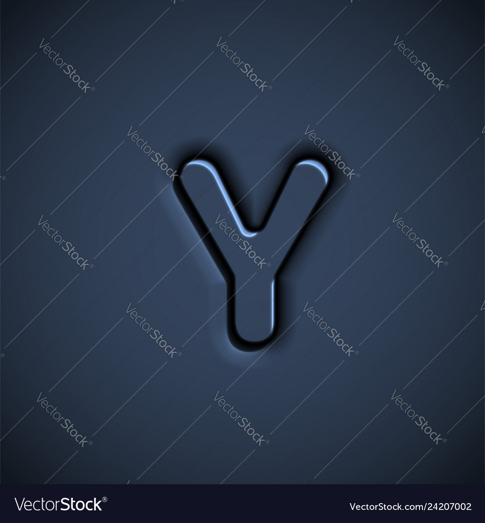 Pressed font character Vector Image Pressed font character