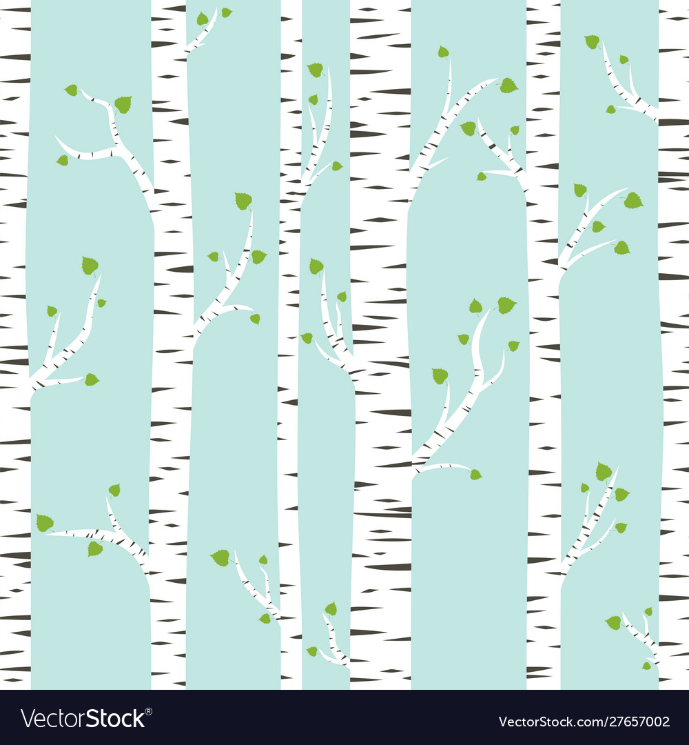 Seamless background with birch