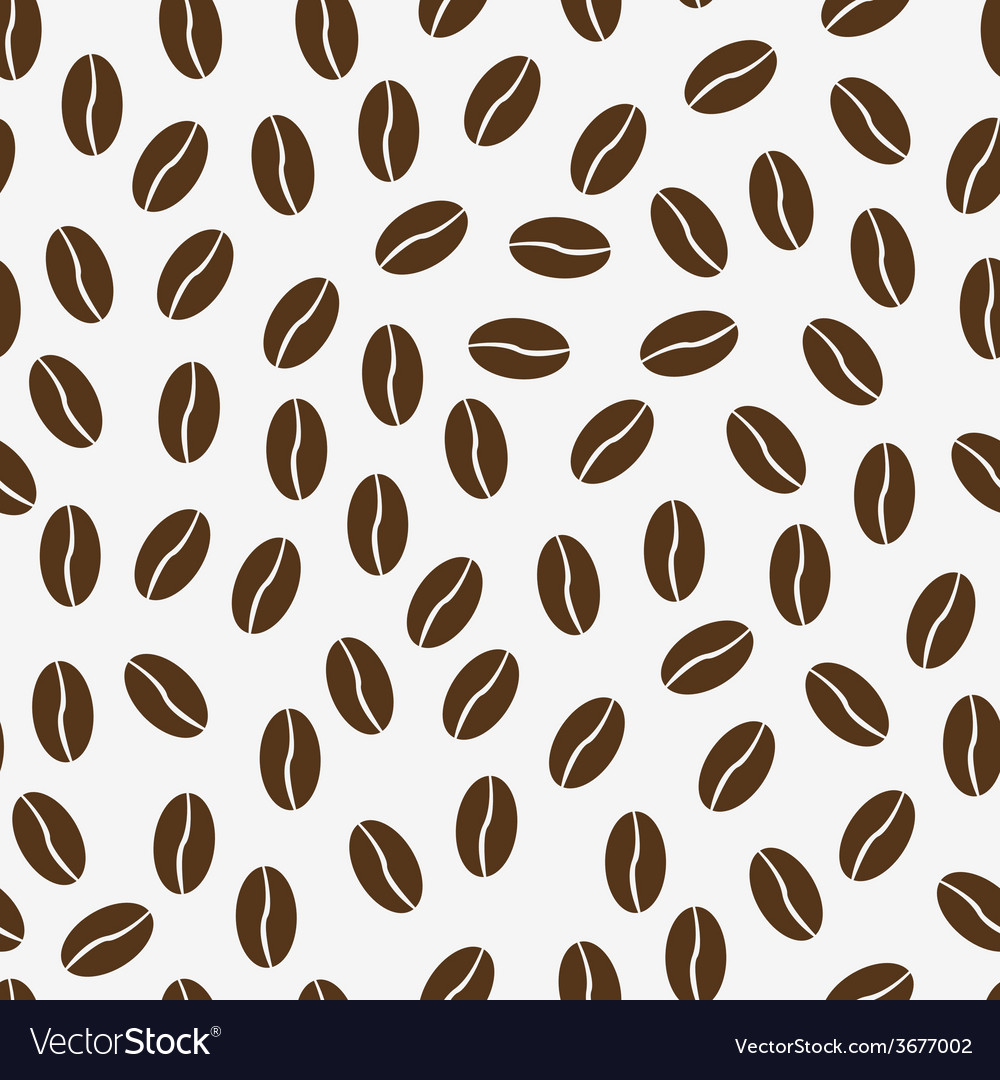 Seamless pattern with coffee beans