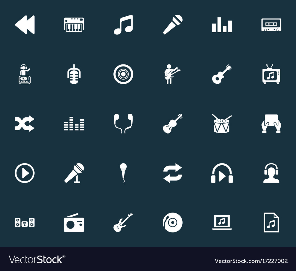 Set of simple sound icons