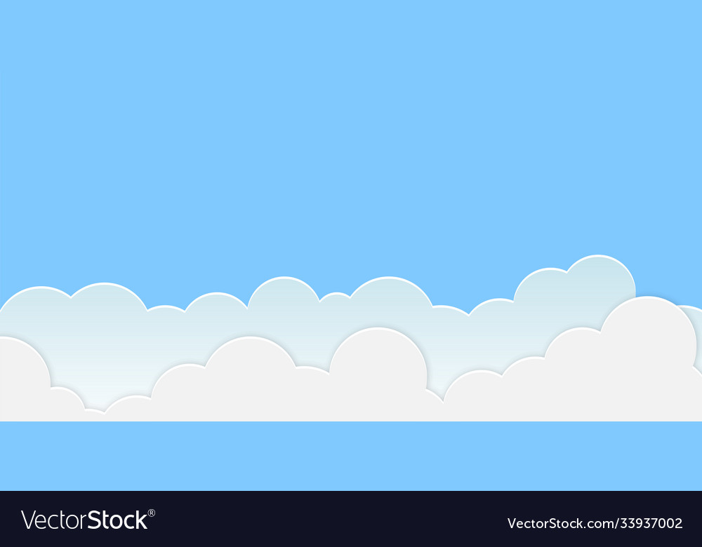 Sky with clouds blue white Royalty Free Vector Image