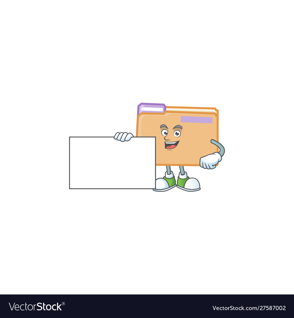 Thumbs up with board folder for saving a file