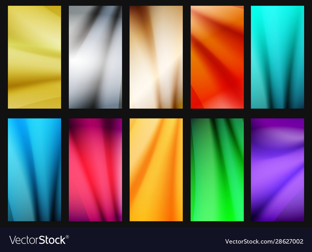 Vibrant simple background set Royalty Free Vector Image
