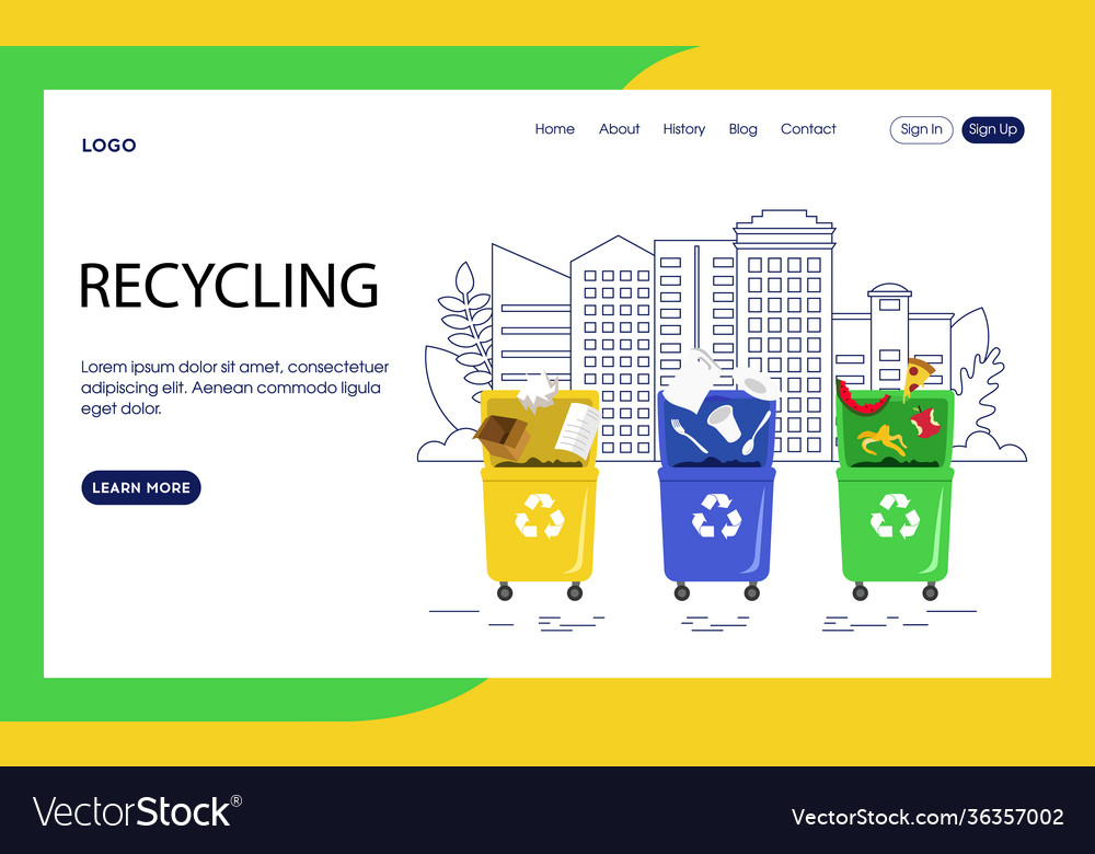 Webpage template in flat vector image Webpage template in flat