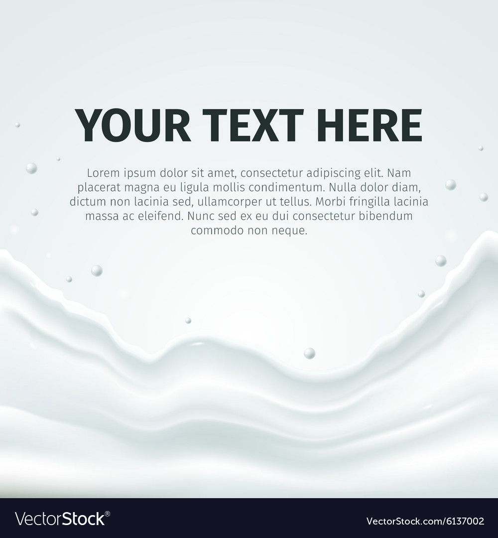 Your text here with milk splash