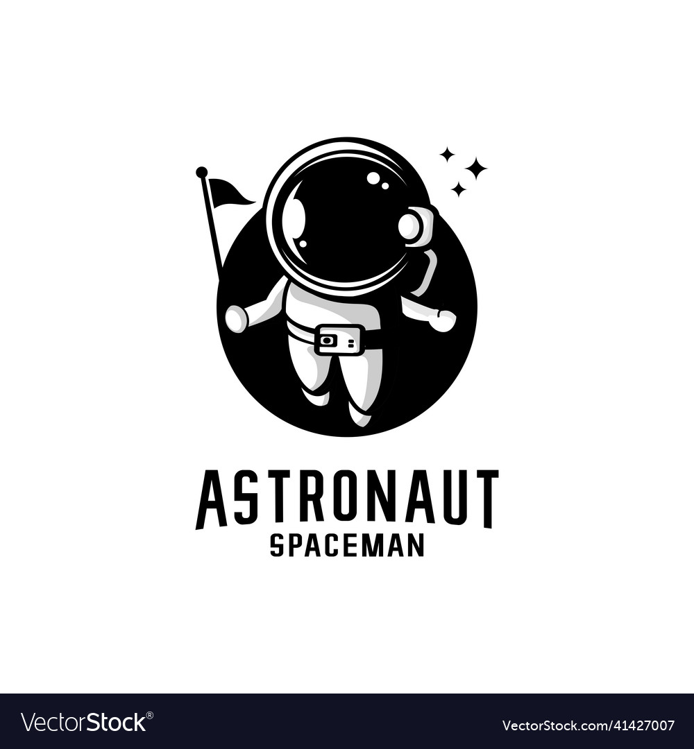 Astronaut logo black