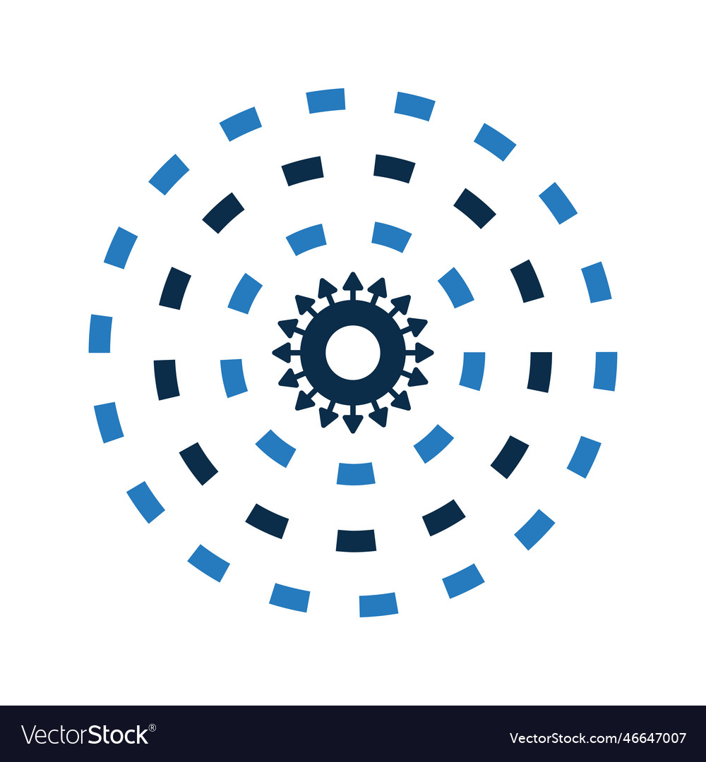 Diffusion dispersal dissemination icon