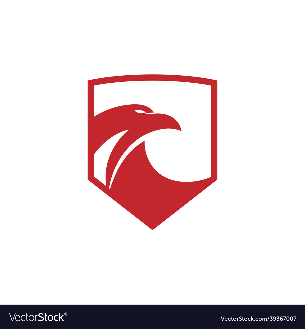 Eagle shield icon design template isolated Vector Image Eagle shield icon design template isolated