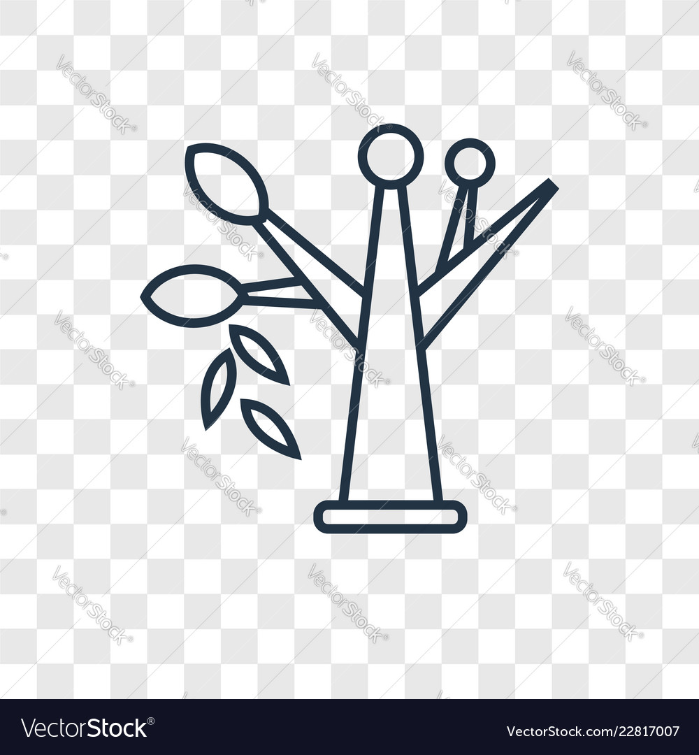 Fall concept linear icon isolated on transparent