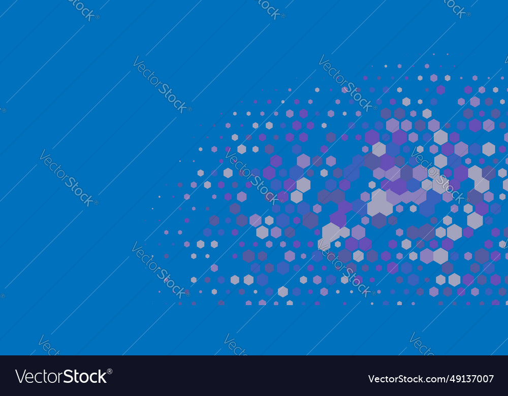 Geometric multi size hexagon with color