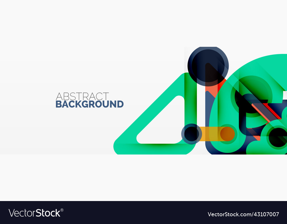 Geometric primitives lines circles abstract Vector Image Geometric primitives lines circles abstract