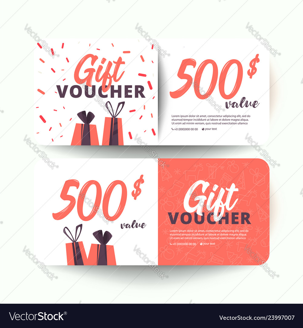 Gift certificate card voucher