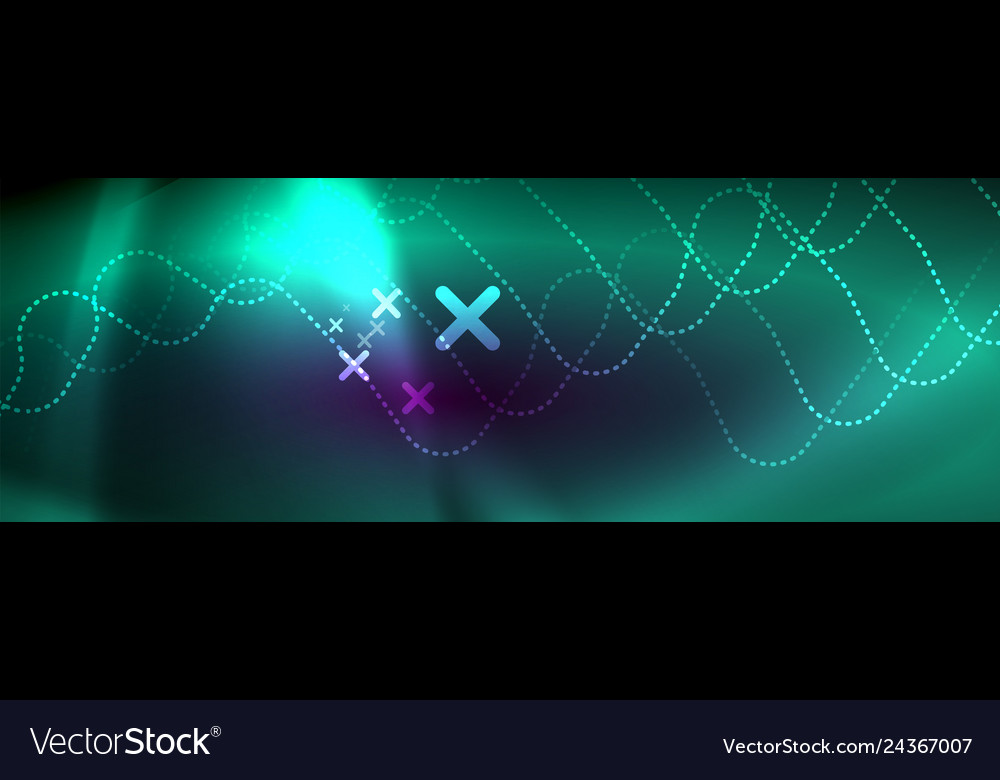 Glowing neon abstract lines techno futuristic vector image Glowing neon abstract lines techno futuristic