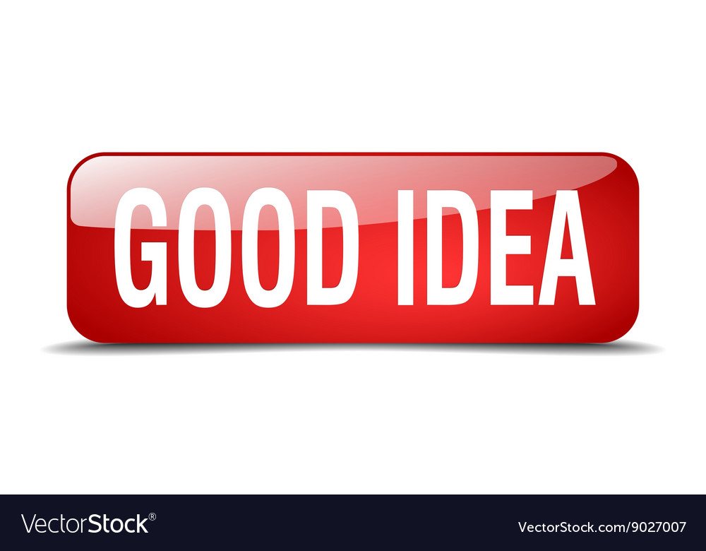 Good idea red square 3d realistic isolated web