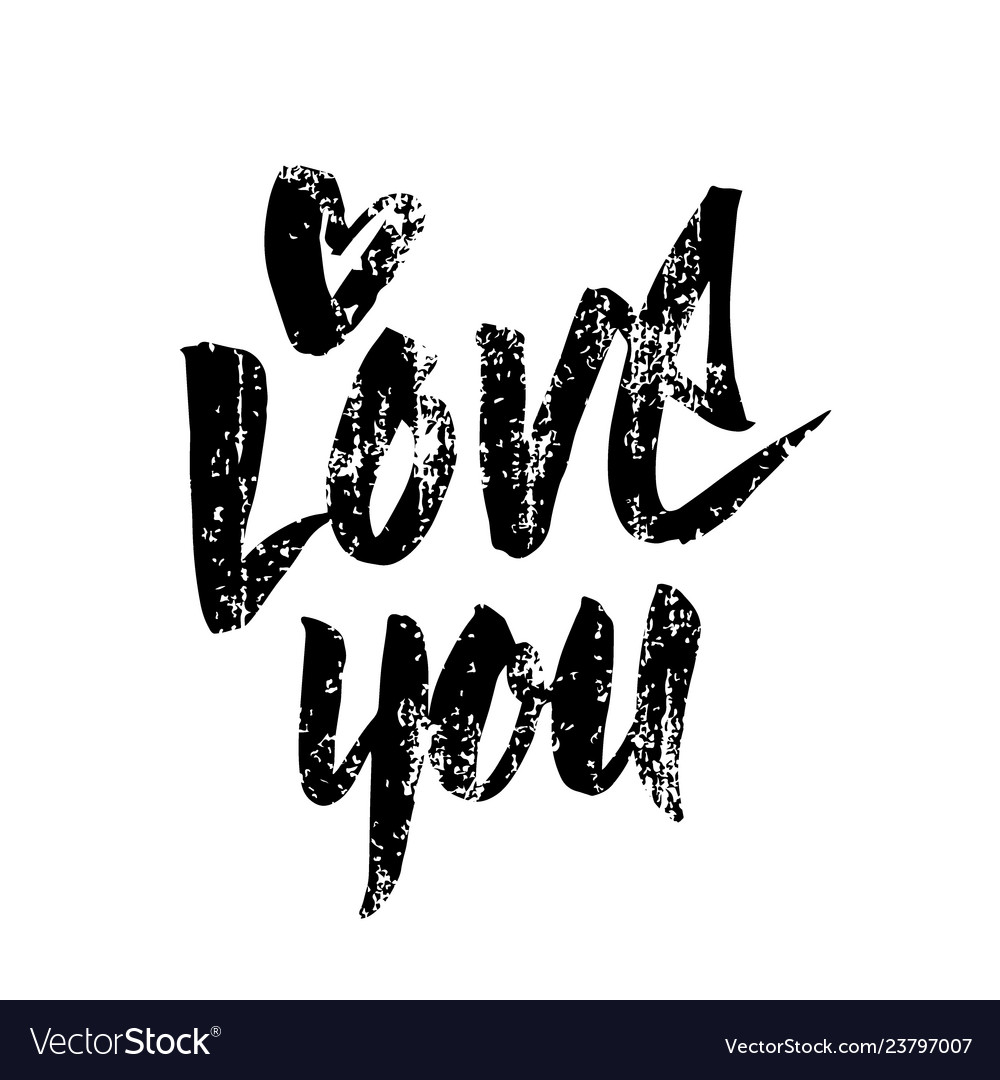 I love you handwritten inscription valentines day vector image I love you handwritten inscription valentines day