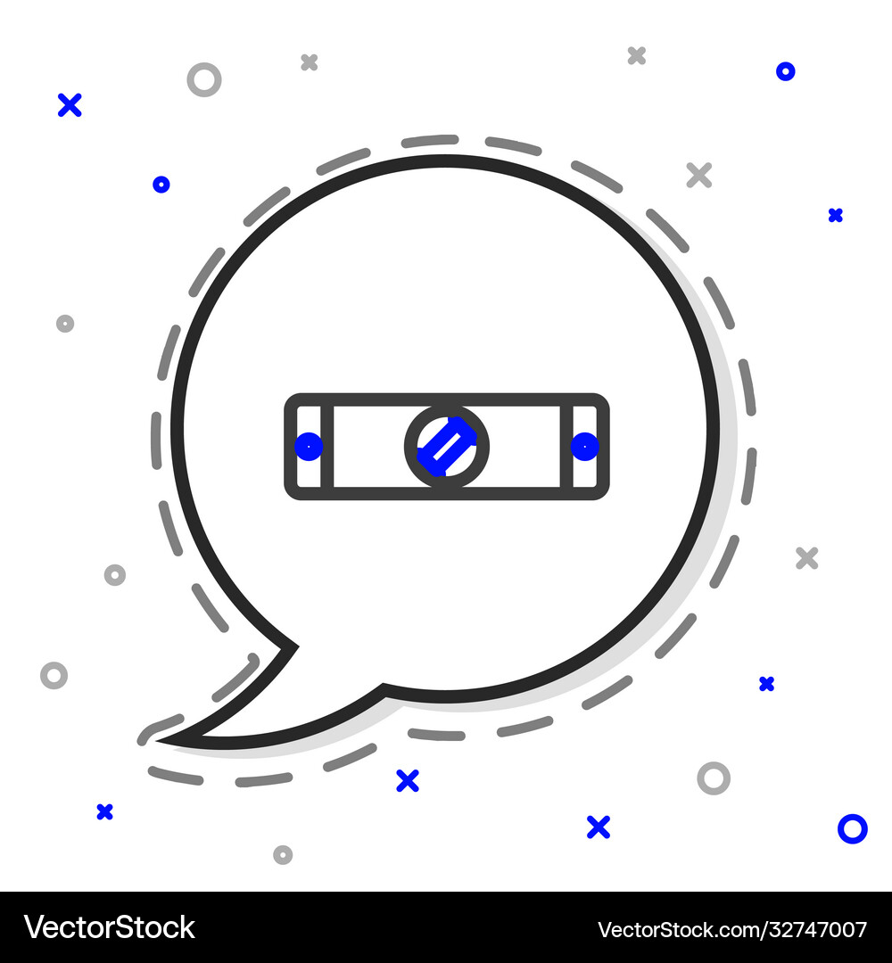 Line construction bubble level icon isolated Vector Image