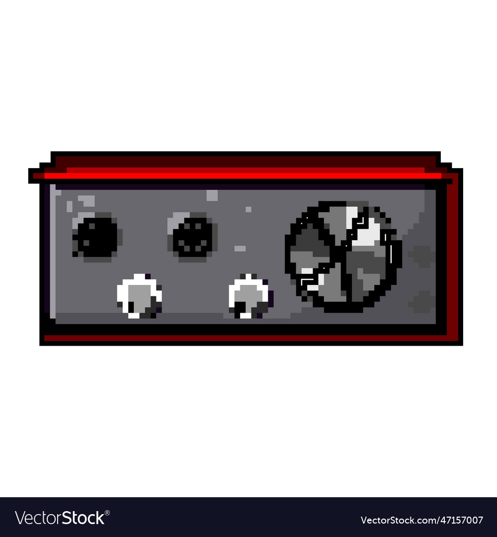 Modern audio interface game pixel art vector image Modern audio interface game pixel art