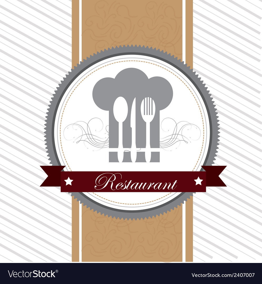 Restaurant design over white background Royalty Free Vector