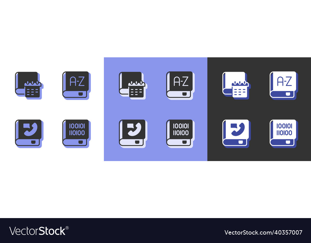 Set books about programming daily paper notepad vector image Set books about programming daily paper notepad