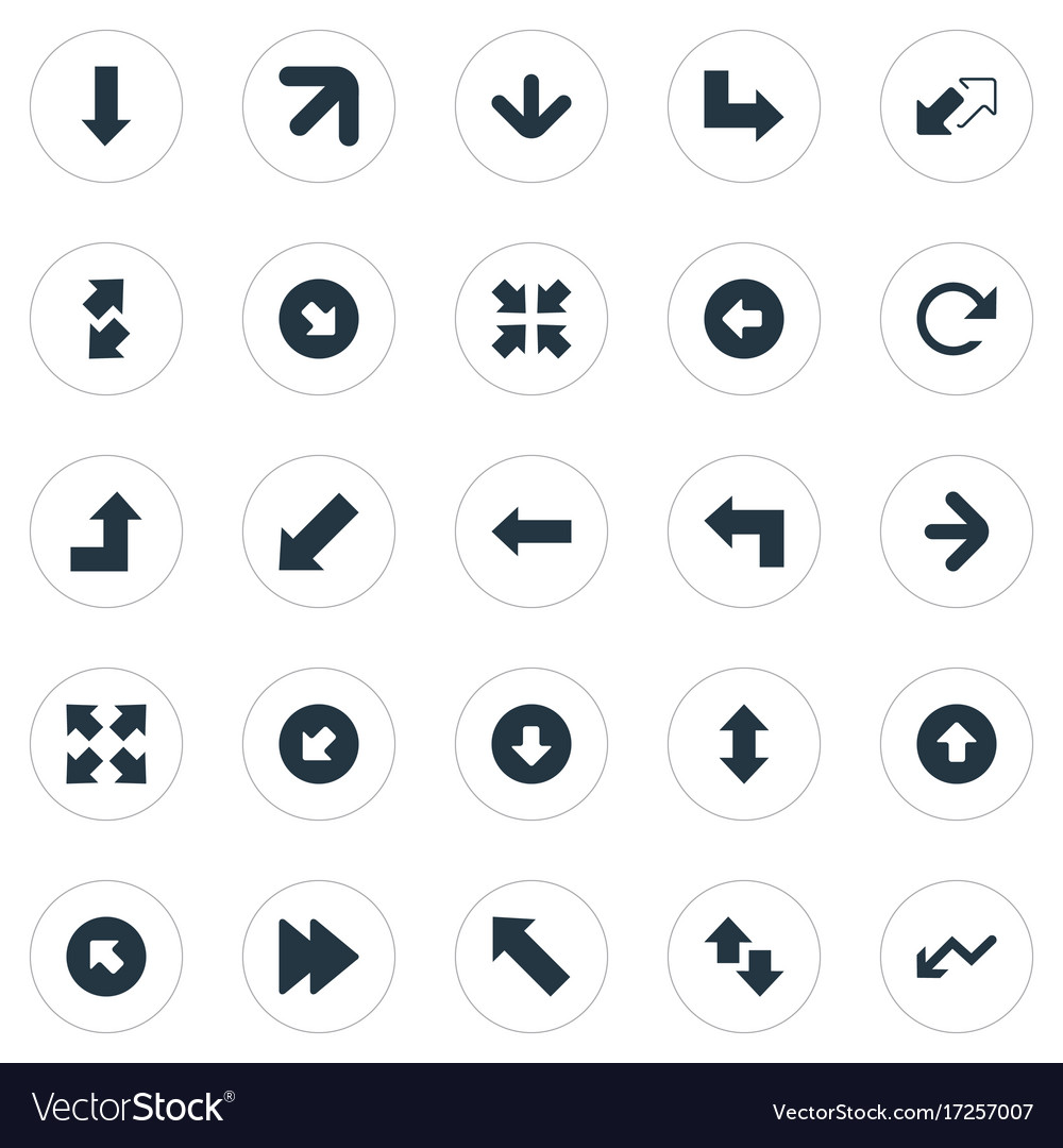 Set einfacher Zeigersymbole