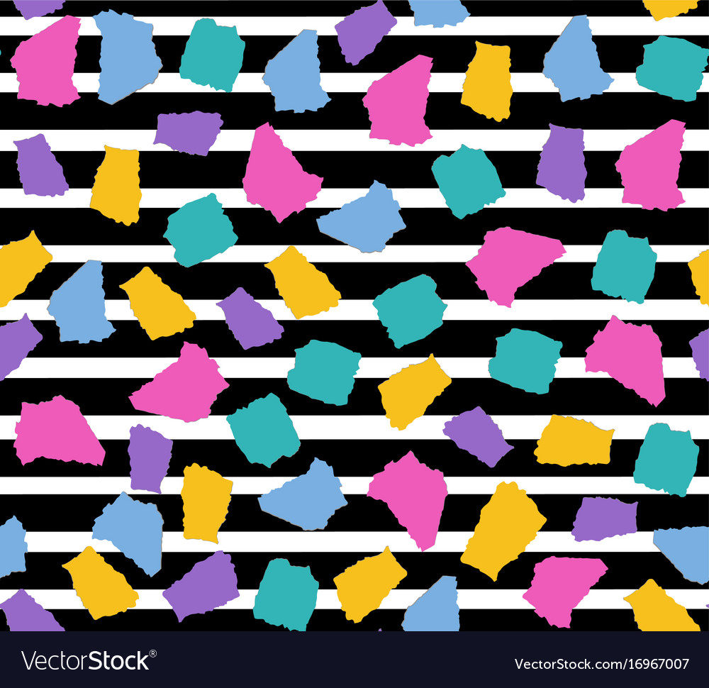 Simple seamless pattern with colorful torn paper