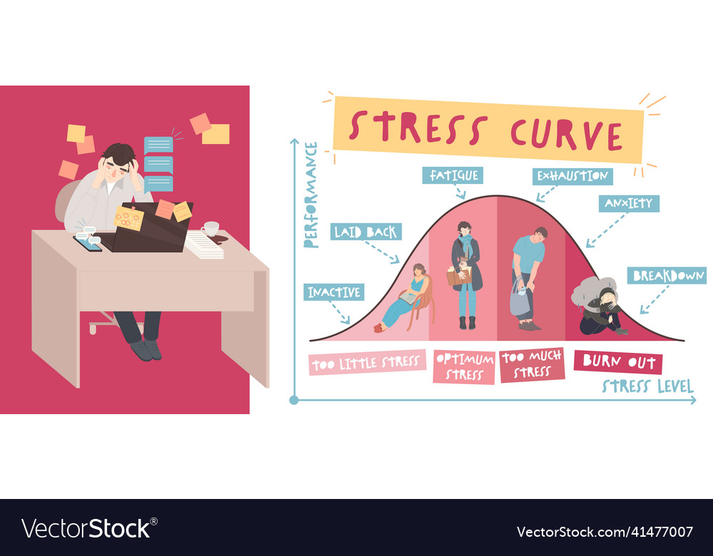 Stress curve medical infographic editable Vector Image