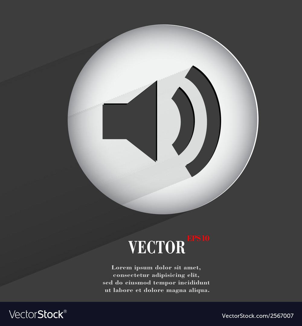 Volume flat modern web button with long shadow