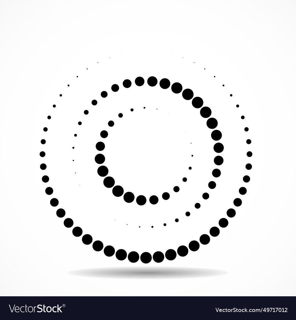 Abstract dotted circles dots in circular form Vector Image