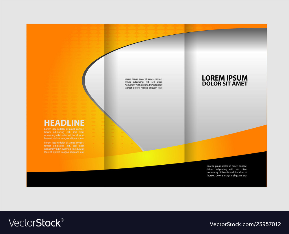 Brochure folder leaflet abstract element vector image Brochure folder leaflet abstract element