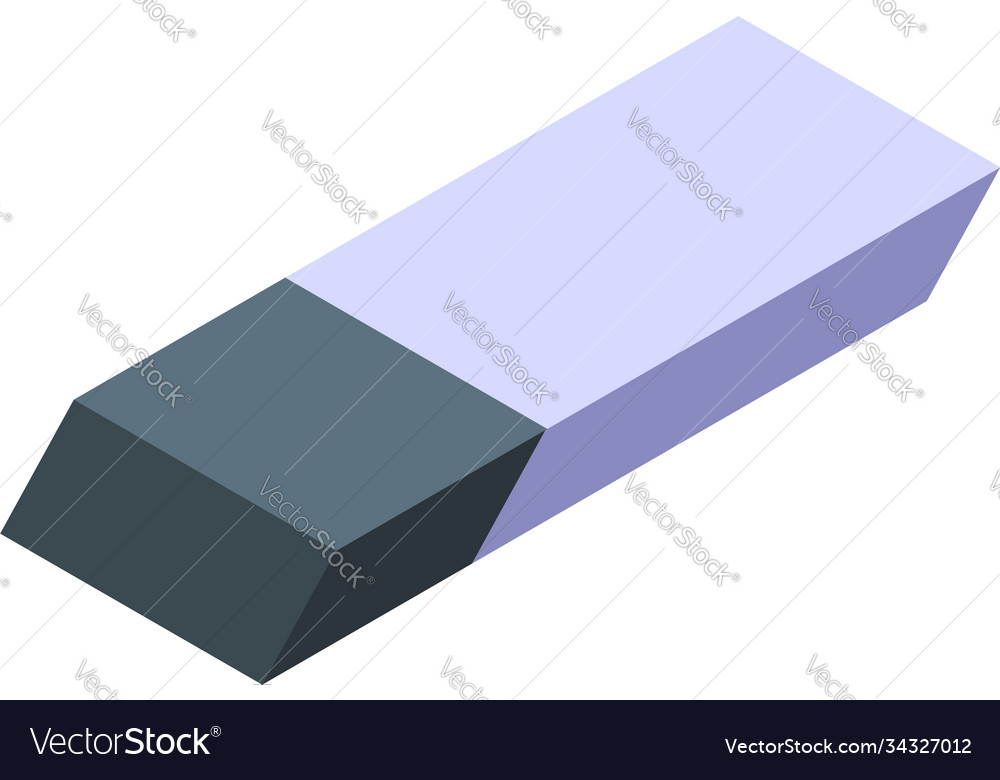 Calligraphy eraser icon isometric style Royalty Free Vector