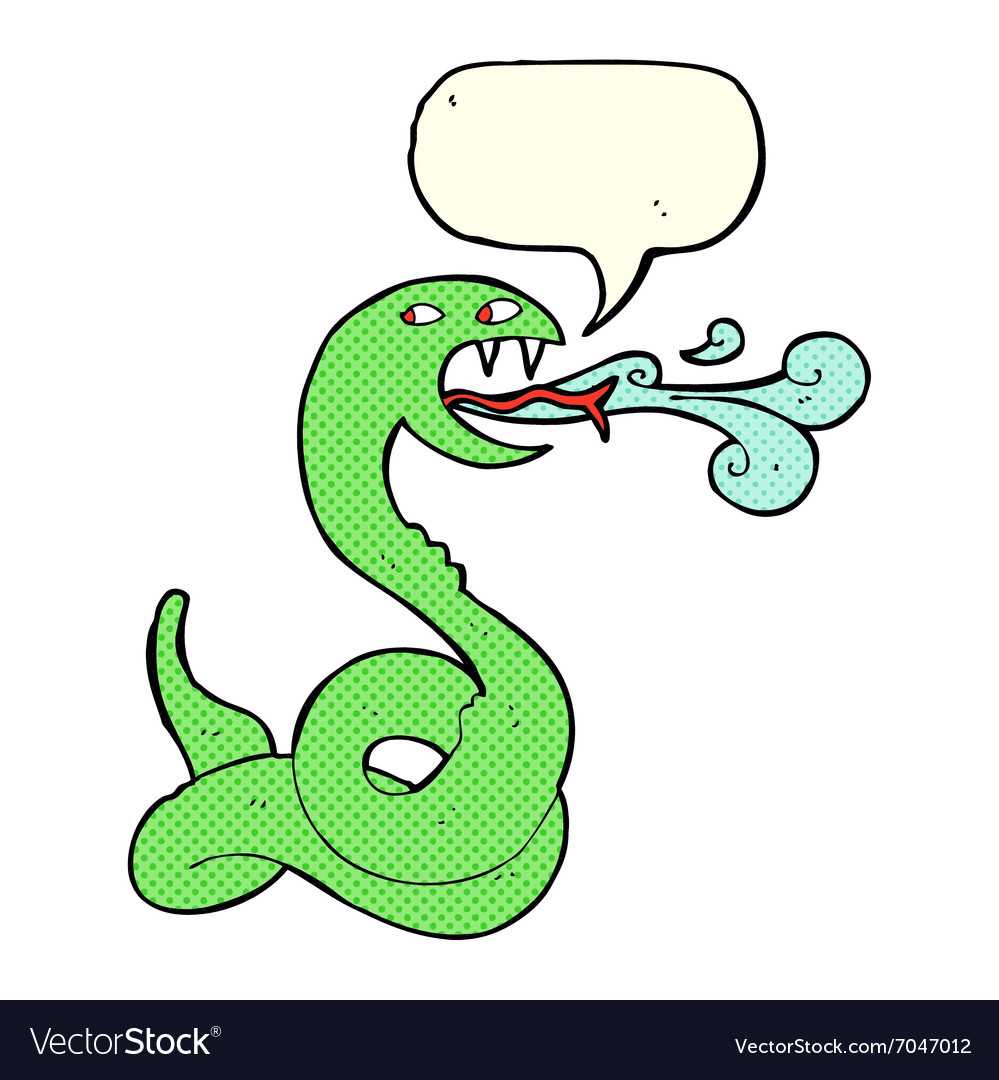 cartoon-hissing-snake-with-speech-bubble-vector-image