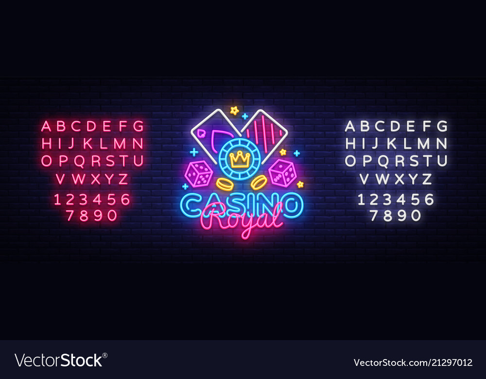 Casino Royal Neon Logo Casino Neon Sign Royalty Free Vector