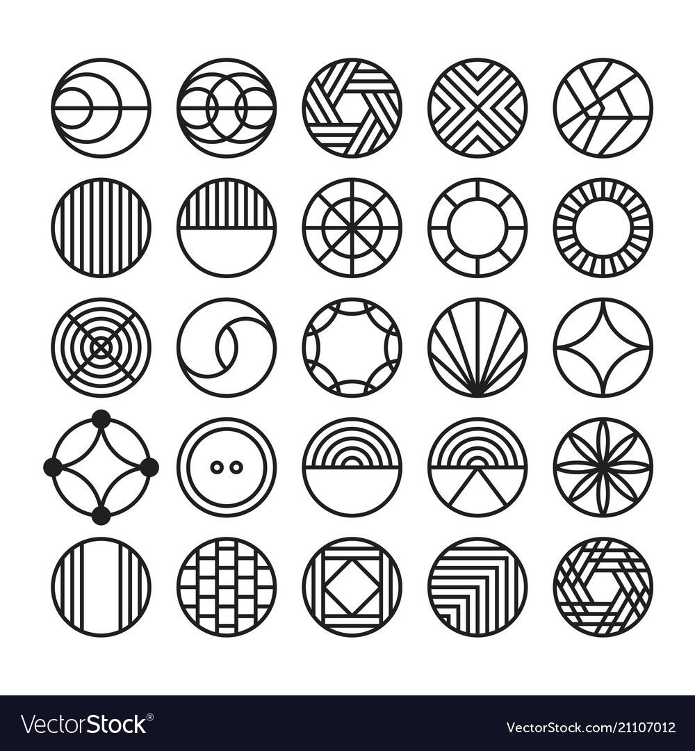 Circle geometric icon ornament