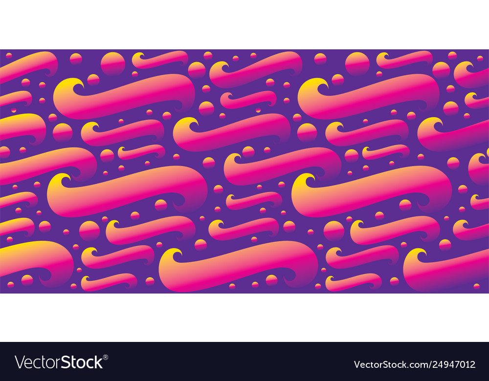 Colorful wave shape pattern design Vector Image Colorful wave shape pattern design