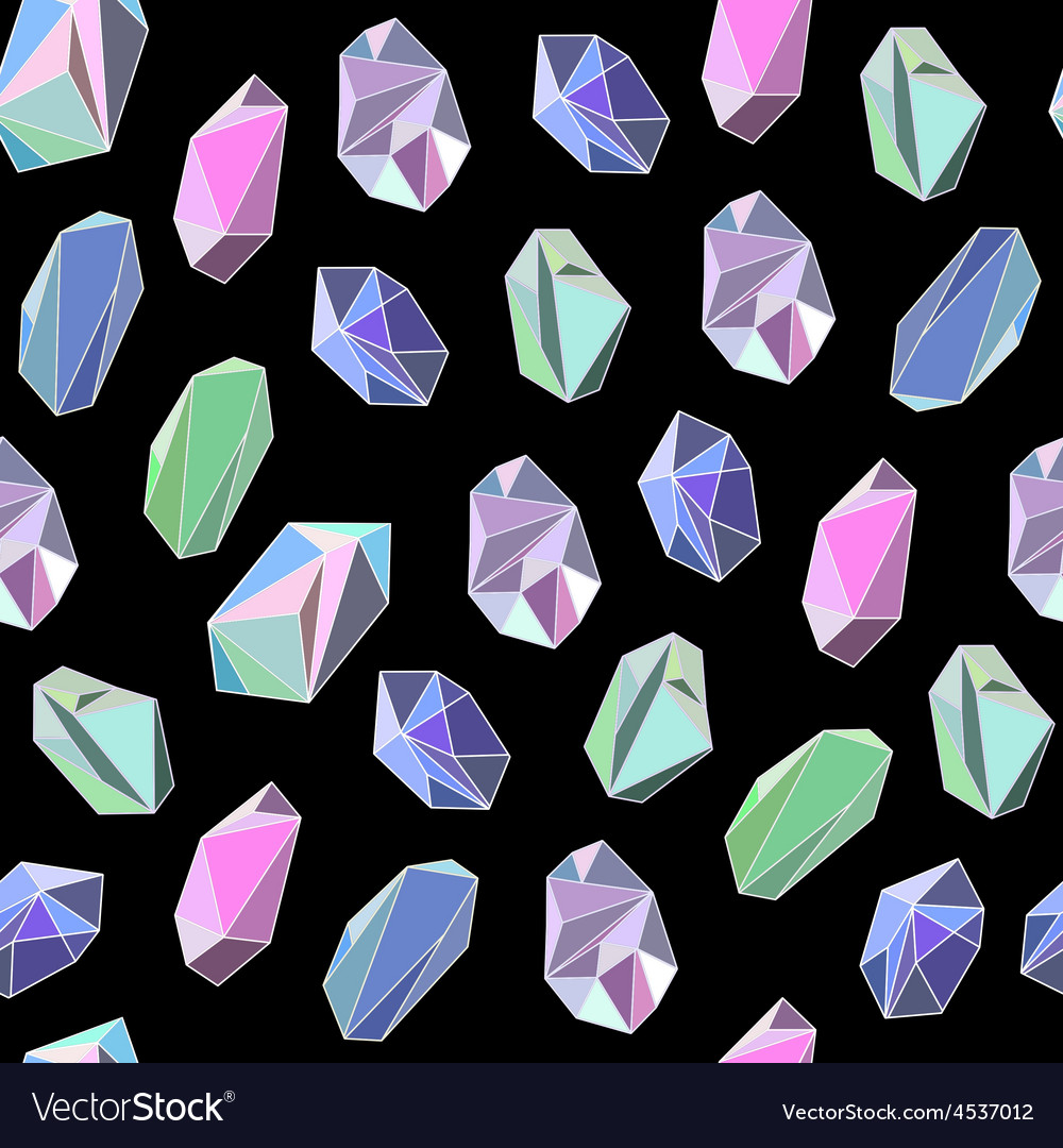 Crystals pattern Royalty Free Vector Image VectorStock