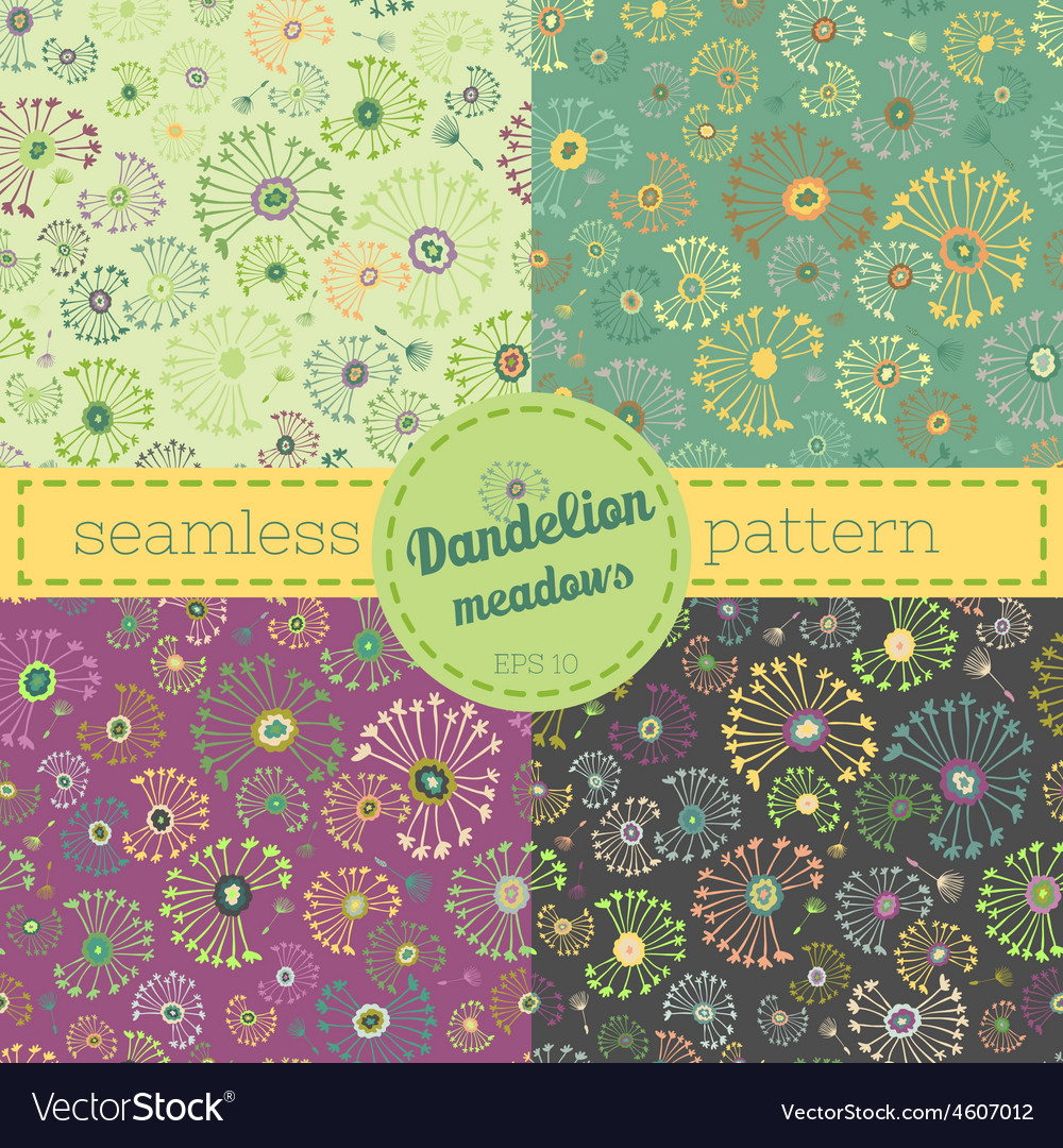 Dandelion meadows pattern set