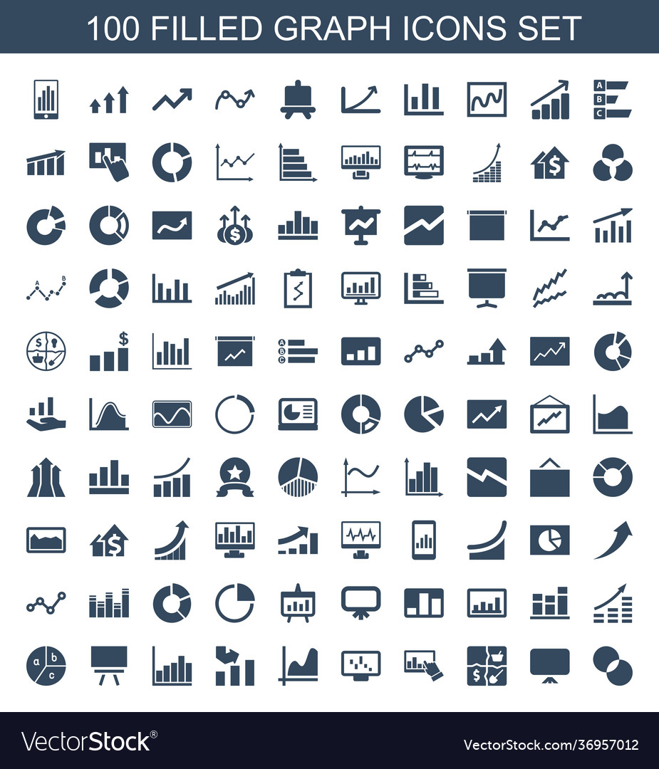 Graph icons Royalty Free Vector Image - VectorStock