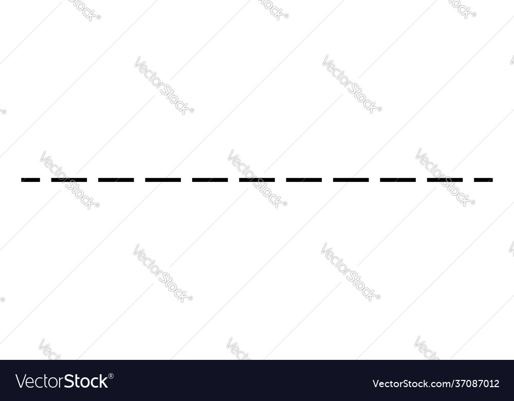 Horizontally repeatable dashed line stripe vector image Horizontally repeatable dashed line stripe