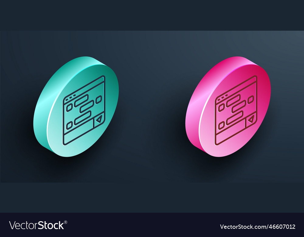 Isometric line new chat messages notification vector image Isometric line new chat messages notification