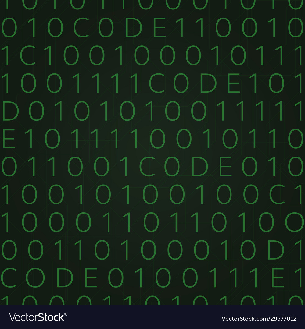 Matrix style binary code number banner modern