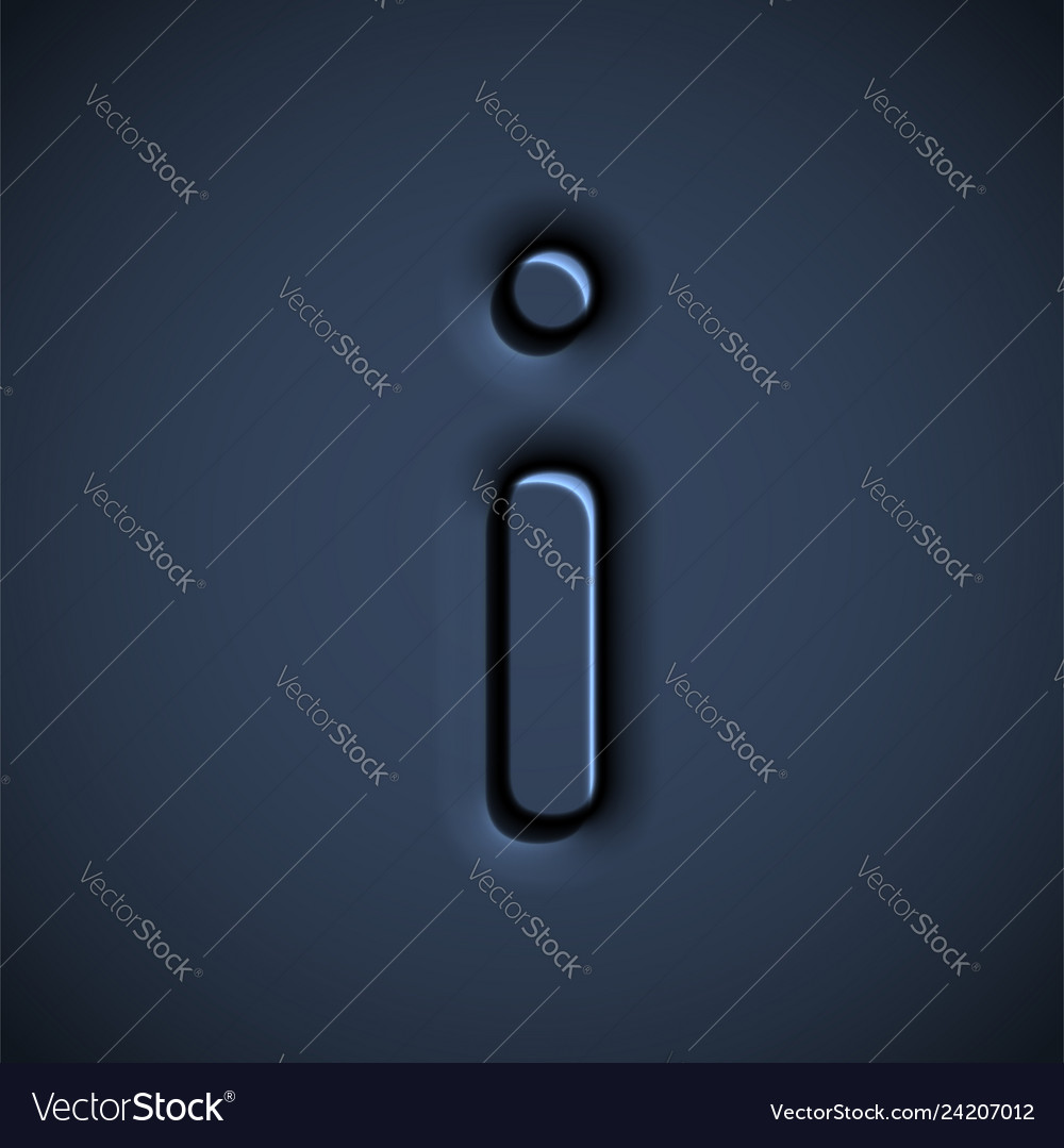 Metallic Embossed Font Character