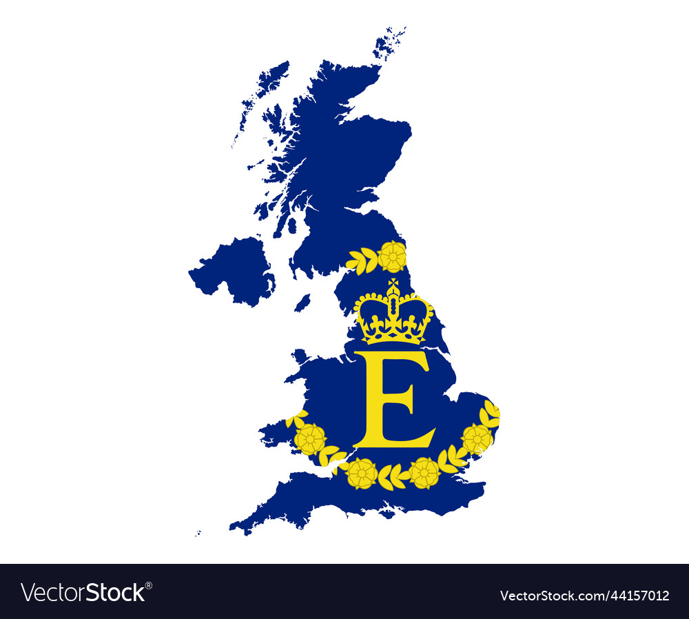 Personal flag map of queen elizabeth british