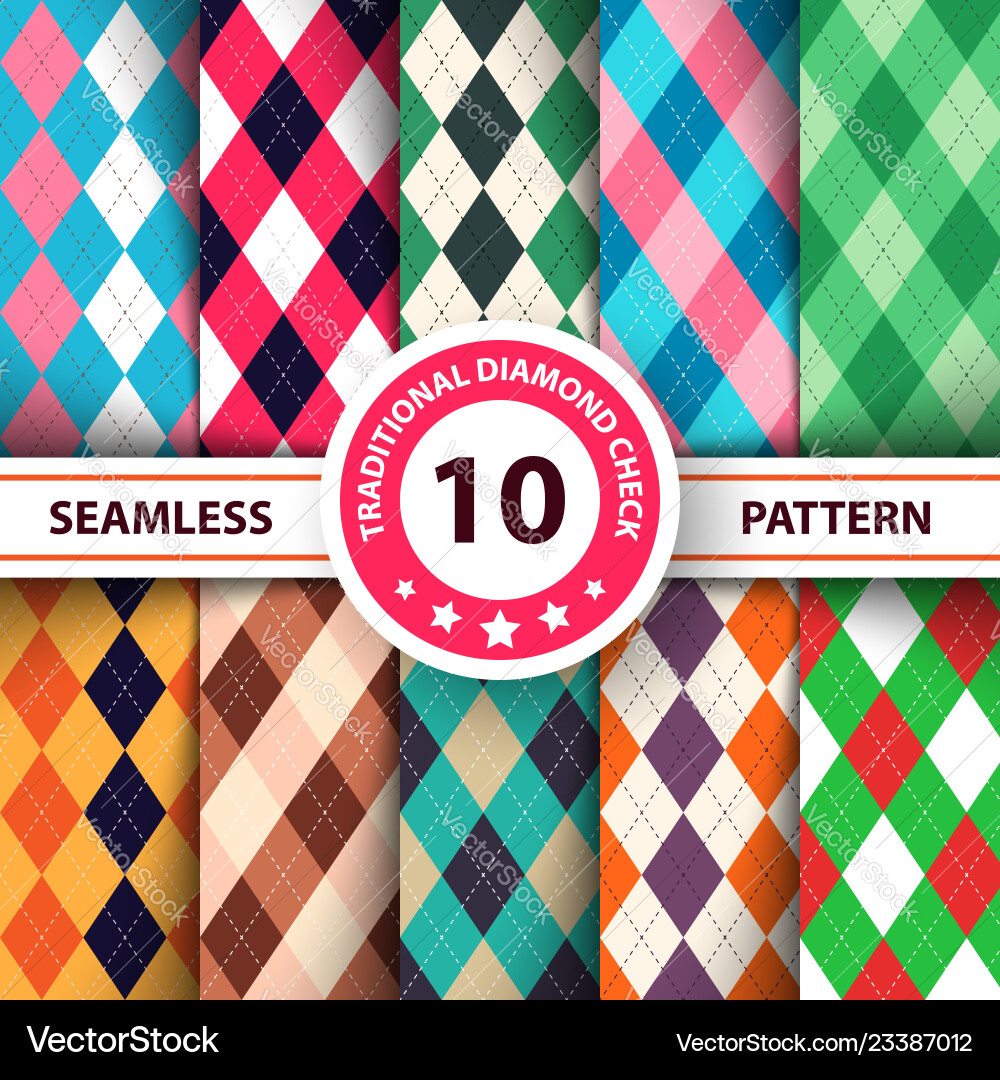 Seamless argyle plaid pattern Royalty Free Vector Image