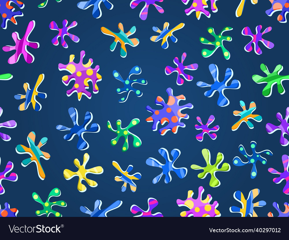 Seamless pattern with colorful dotted splashes vector image Seamless pattern with colorful dotted splashes
