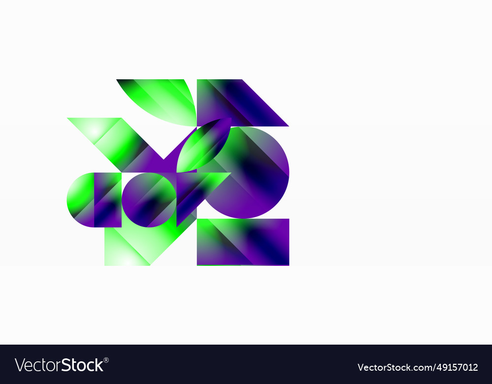 Serene gradient template circles and triangles Vector Image Serene gradient template circles and triangles