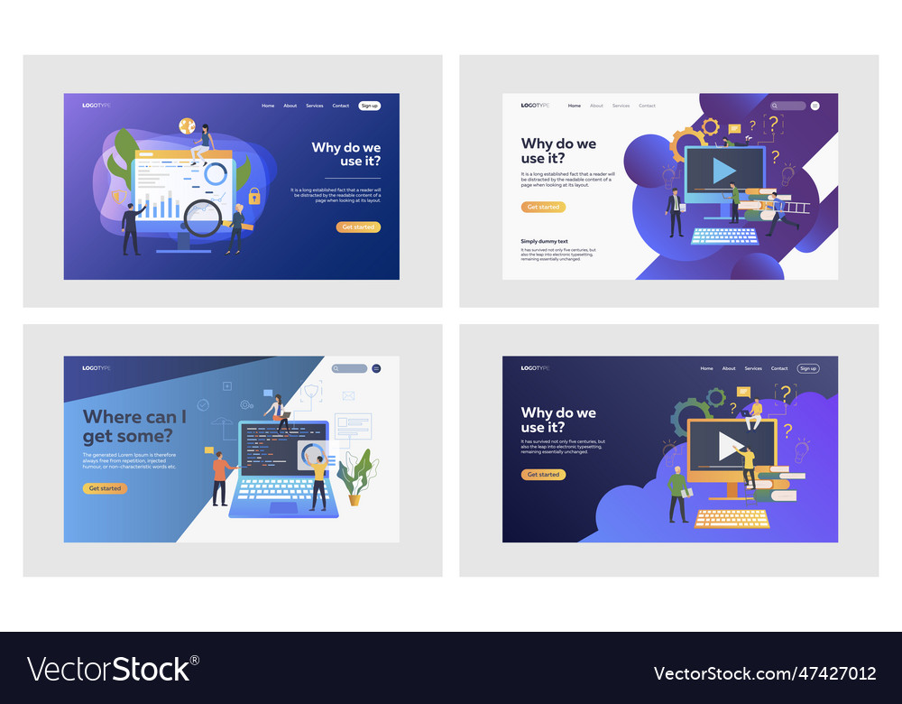 Software and app set vector image Software and app set