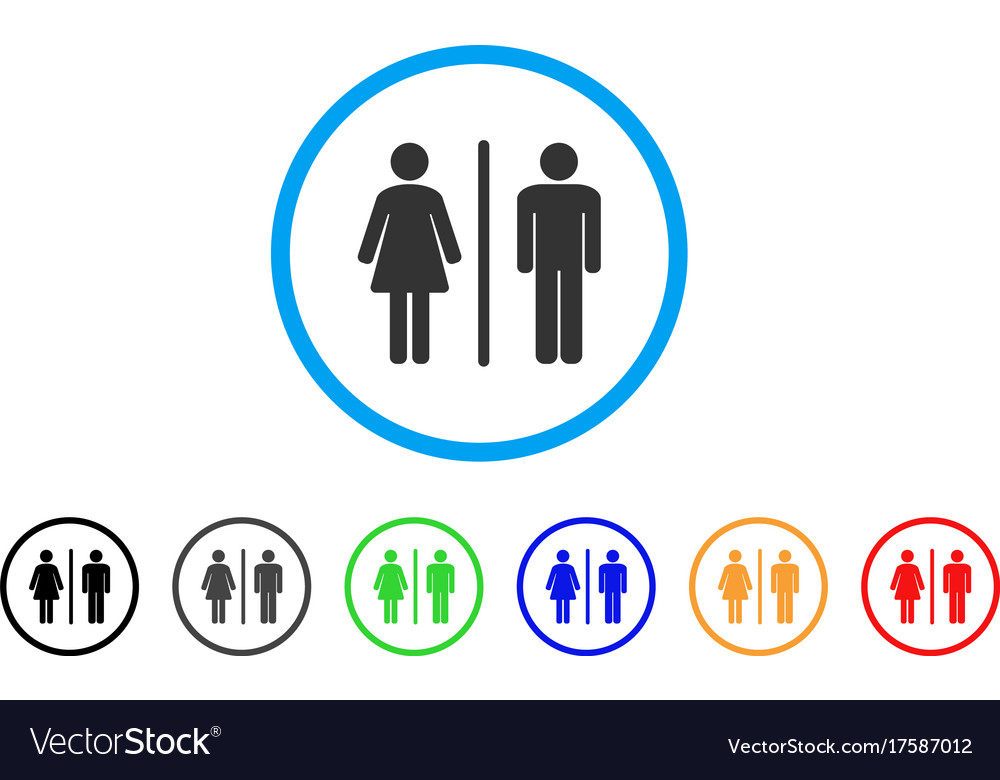 Toilet rounded icon Royalty Free Vector Image - VectorStock