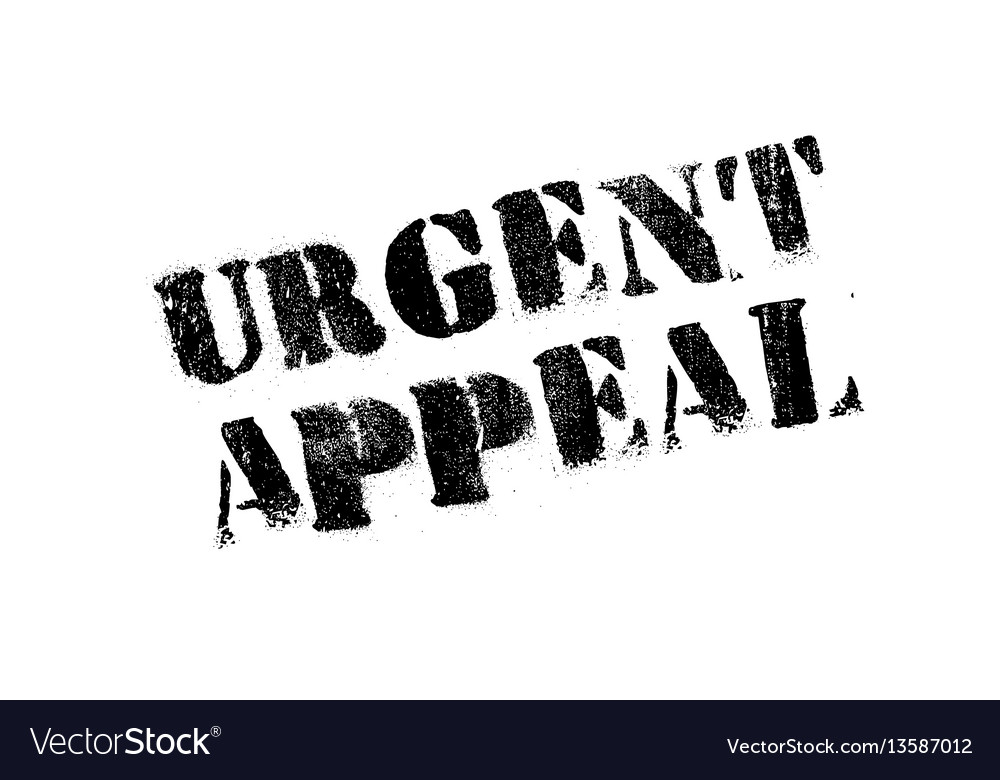 Urgent appeal rubber stamp